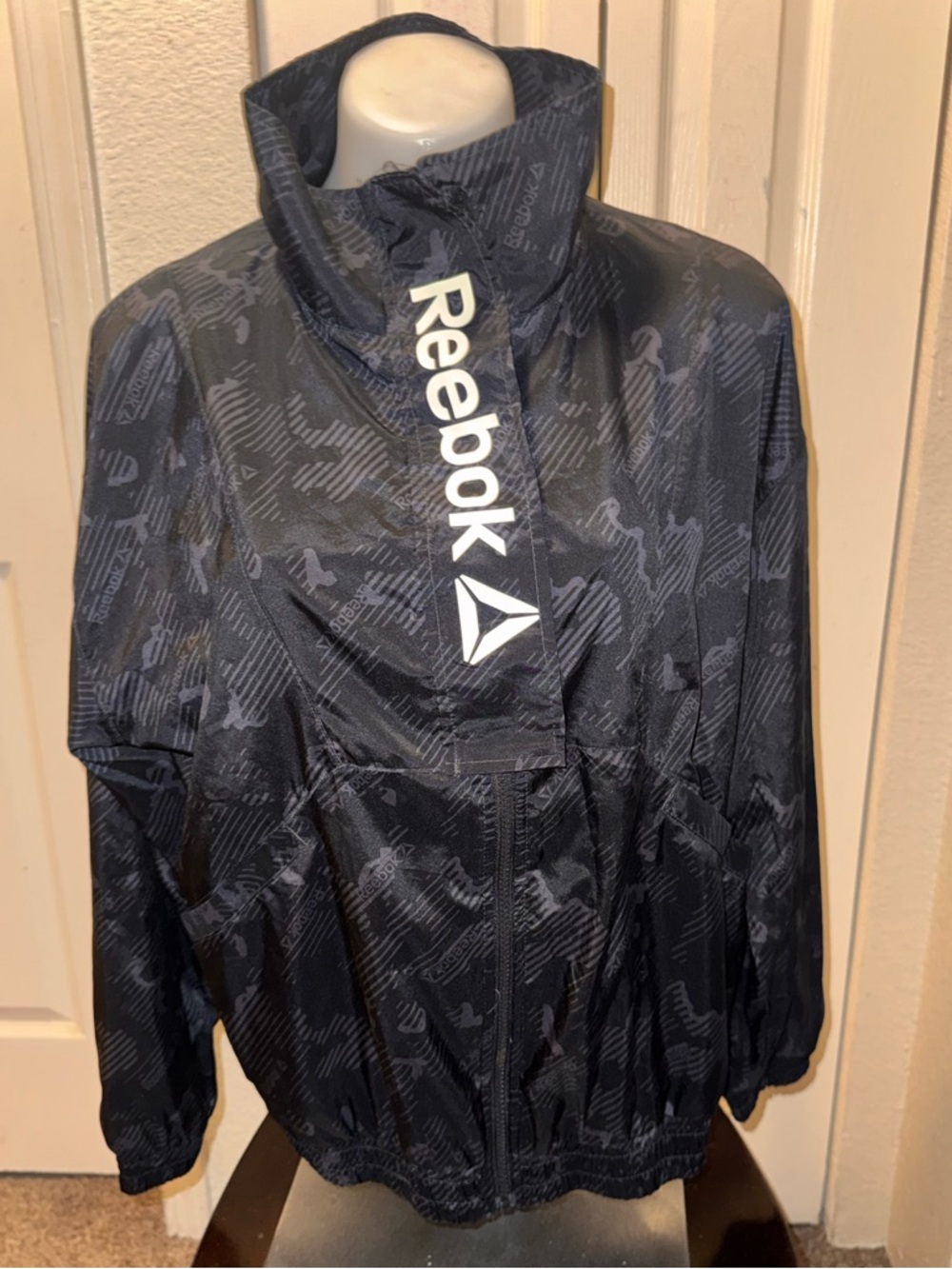 Reebok Black Windbreaker Jacket